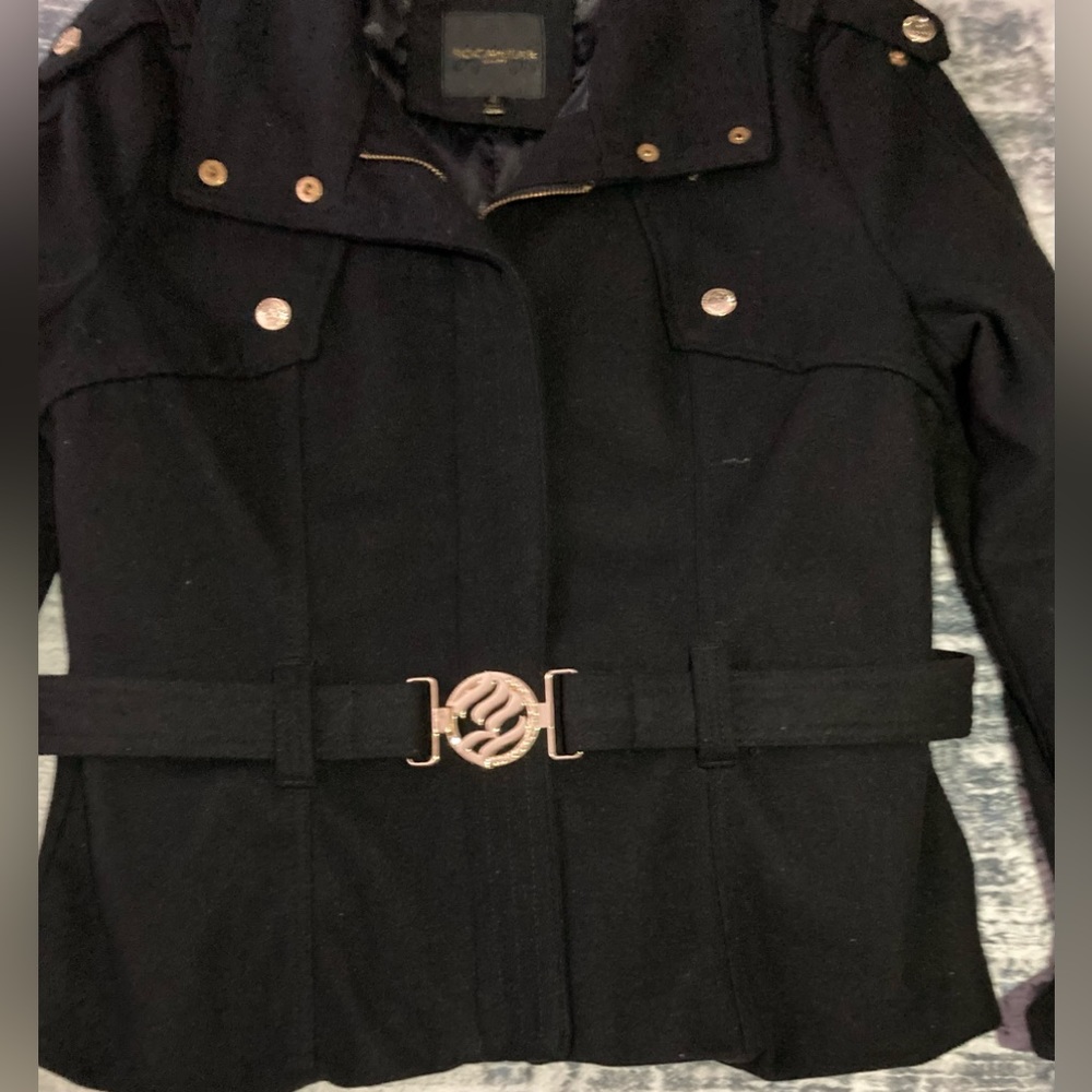 Vintage Rocawear Belted Wool Pea Coat - Picture 3 of 12